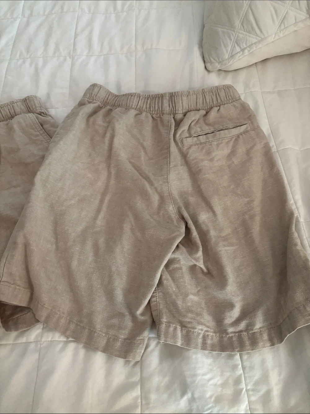 Boys' Light Blue and Beige Elastic Waist Shorts - Kids Bottoms XL Sz 14/16